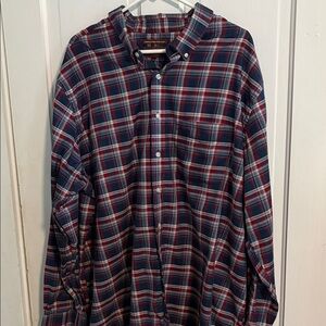 Classic Red and Blue Plaid Men's Shirt